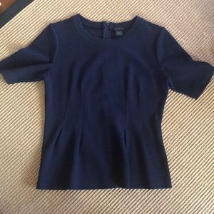 Ann Taylor Factory Navy Textured blouse